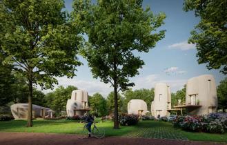 3D betongeprinte woningen in Eindhoven